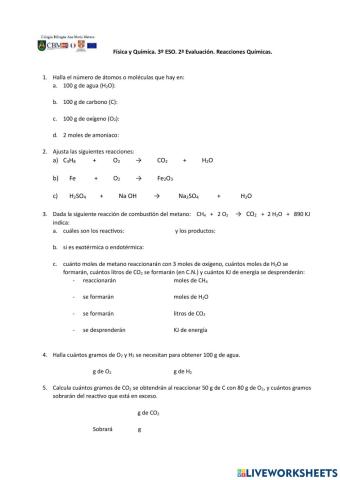 Reacciones químicas