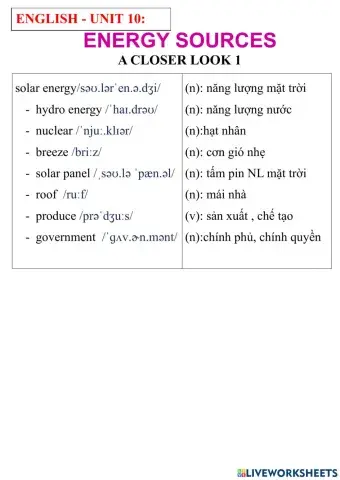 English 7- unit 10- a closer look 1