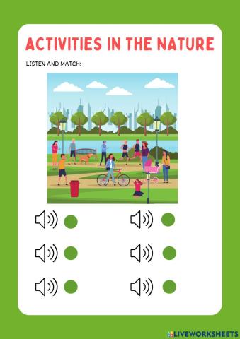 Activities in the nature