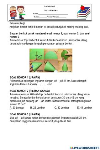 Latihan soal matematika