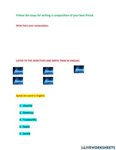 Adjectves to describe friends