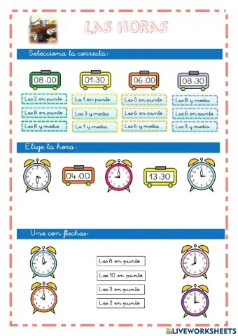 Horas (en punto - y media)