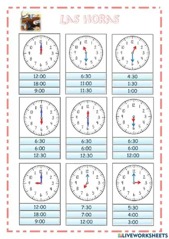 Horas y relojes (digital)