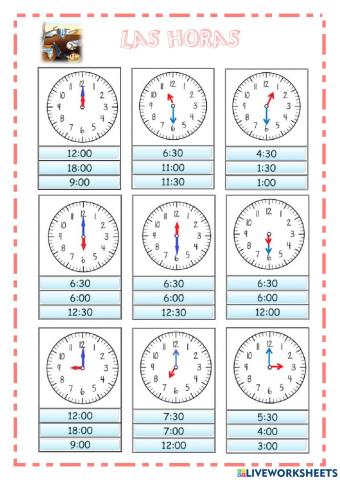 Horas y relojes (digital)