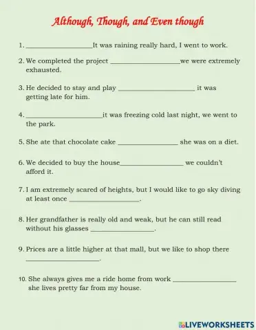 Although Though Even Though