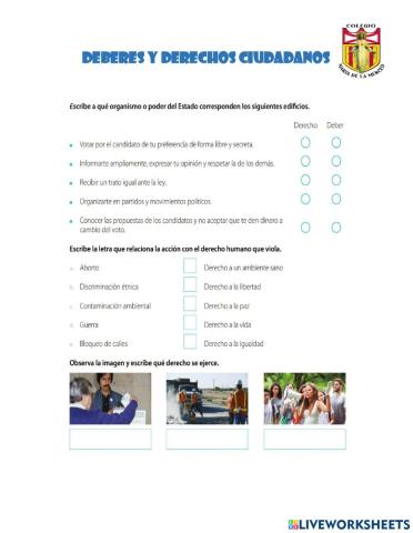 Deberes y derechos ciudadanos