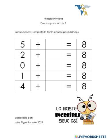 Descomposición de 8