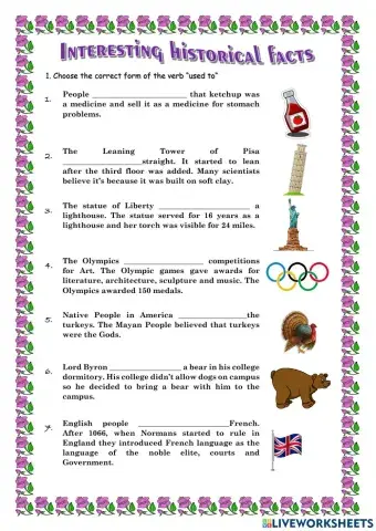 Interesting Historical Facts (used to)