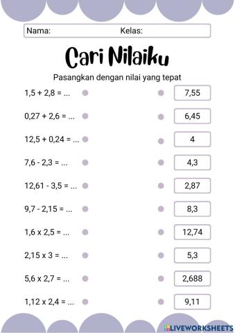Operasi Hitung Bilangan Desimal