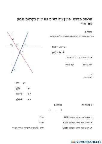 תרגול מסכם משוואת ישר