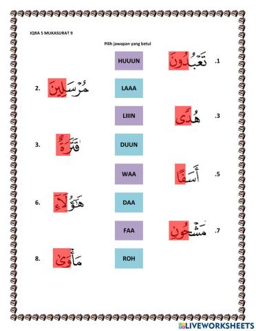 Iqra 5 mukasurat 9