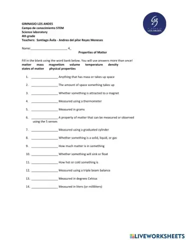 Properties of matter