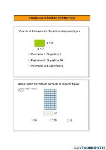 Àrees i perímetres