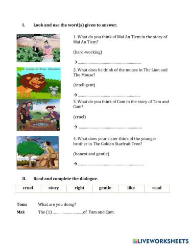 E5.l34.U14.What happened in the story.HW