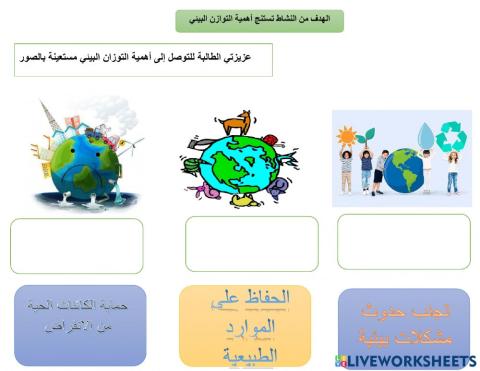 ورقة عمل اهمية التوازن البيئي
