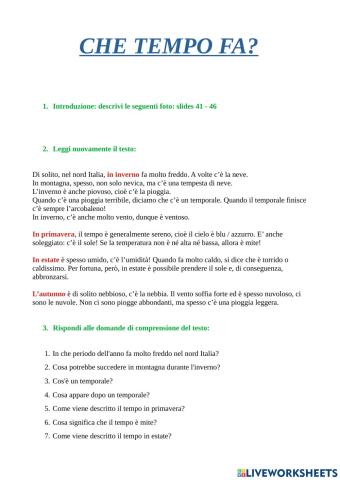 Che tempo fa - final