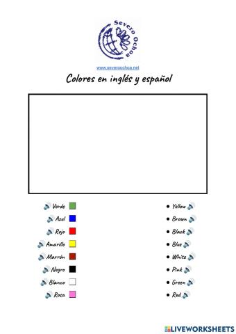Ficha colores en Inglés
