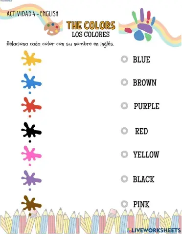 Práctica Colores Inglés