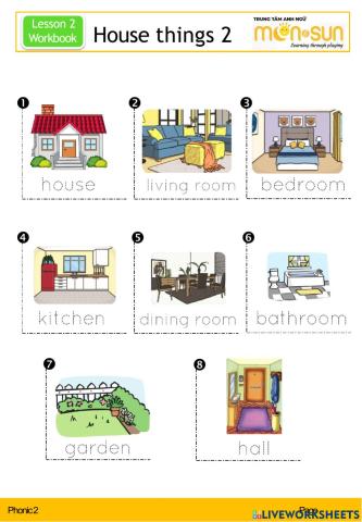 Rooms in the house 2 WB