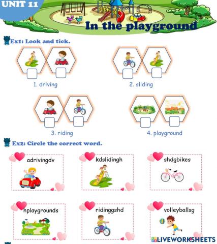Unit 11: In the playground
