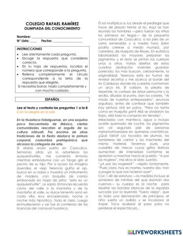 Ejercicio examen 6 olimpiada del conocimiento 2023