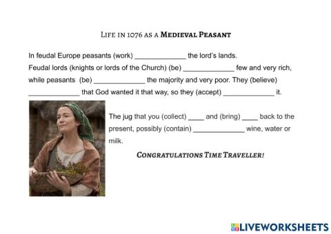 Time travellers - Medieval Peasant