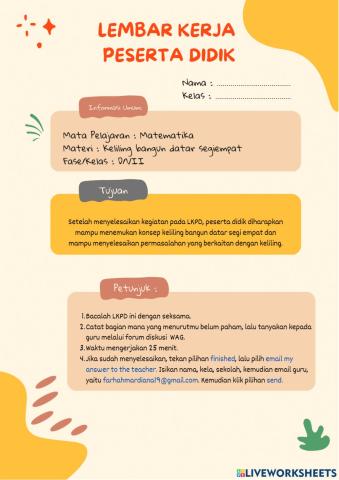 Keliling Bangun Datar Segiempat