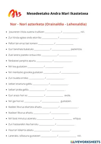 Nor - Nori (Orain eta lehen aldian)