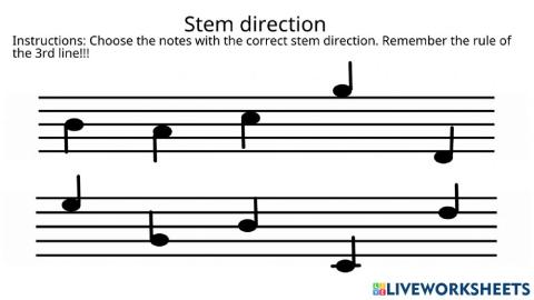 Stem direction : Ledger line notes