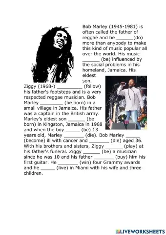 Biographies bob and ziggy marley