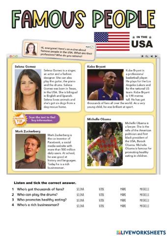 Famous People in the USA