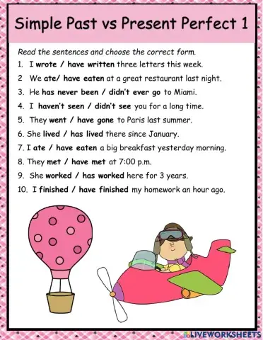 Simple Past vs Present Perfect 1