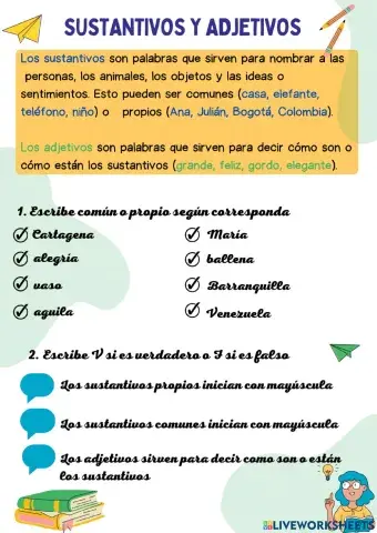 3° - SUSTANTIVOS Y ADJETIVOS 