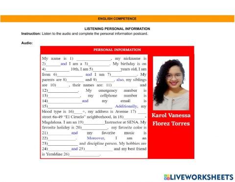 Personal Information 