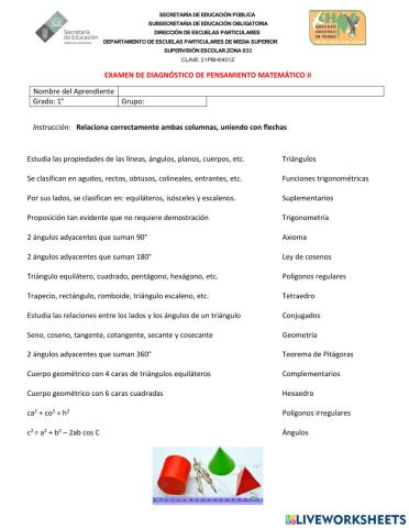 Examen de diagnóstico química 2
