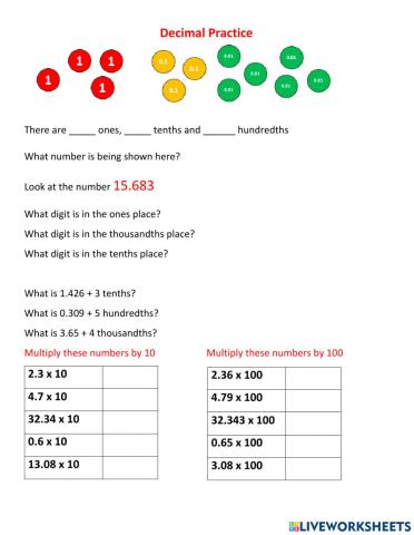 Decimal practice