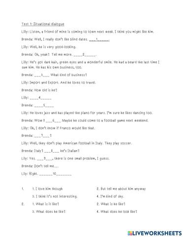 Test 1-Conversation-A-Level