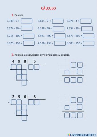 Cálculo y operaciones