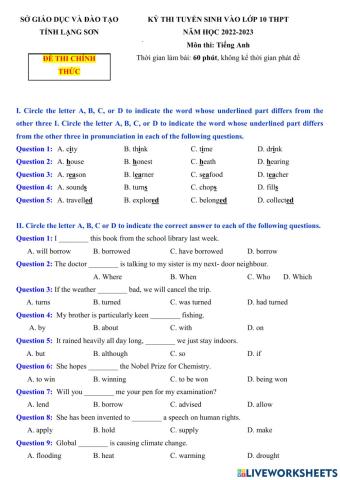 De vao 10 so 1-ME English