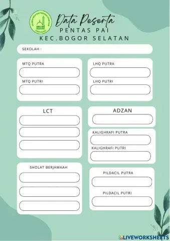 Data peserta pentas pai bogsel