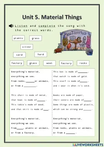 U5. Material Things song II