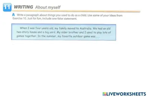 Unit 1. A time to remember