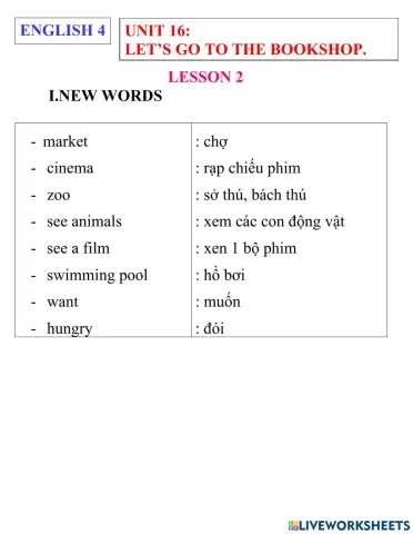 English 4- unit 16- lesson 2