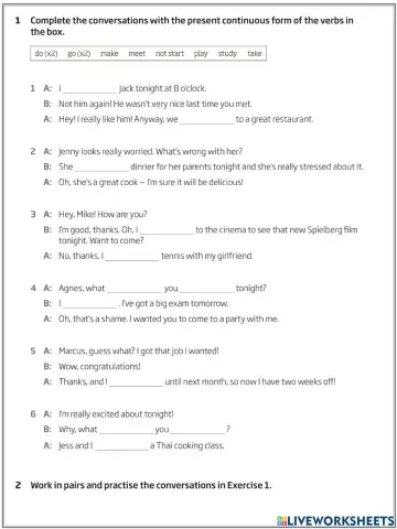 A2.5 6B. Present Continuous for Future Arrangements ✨