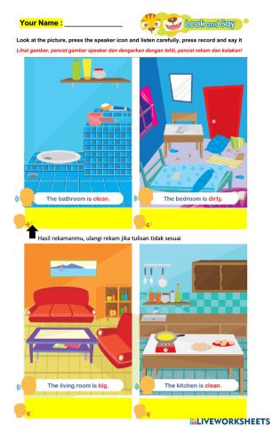 Look and Say : Room in the house