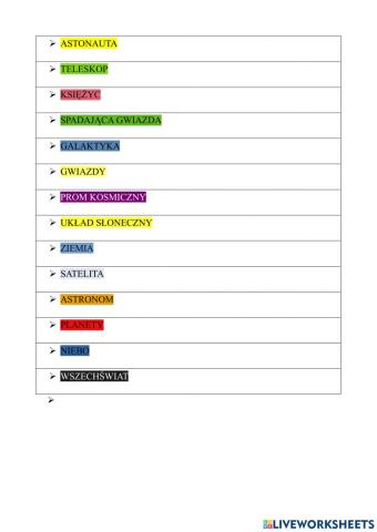 Junior explorer 6 vocabulary u6