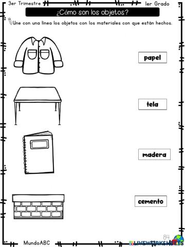 Objetos y sus materiales