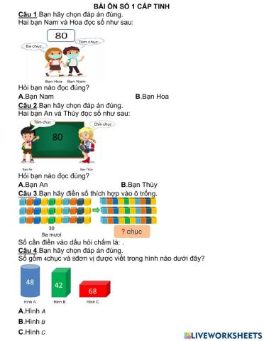 Ôn tập vòng tỉnh bài 1