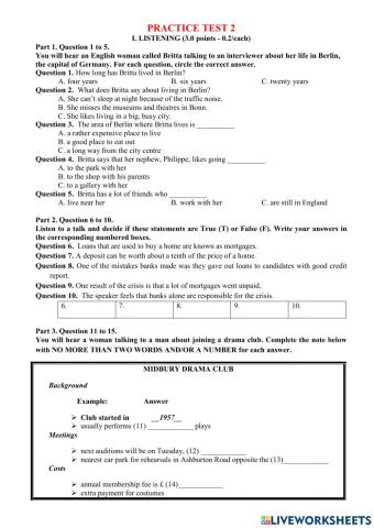 Olympic 10 -practice test 2