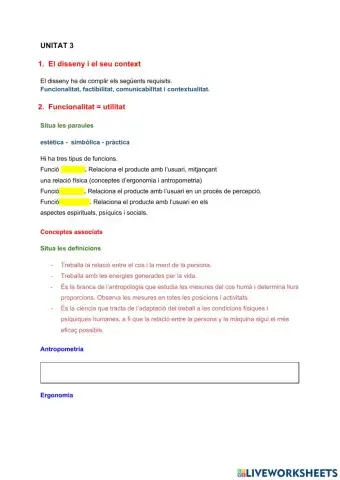 Unitat 3 - EL DISSENY I EL SEU CONTEXT